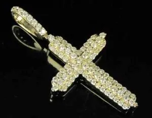 Authentic Radiant Faith The Golden Cross Moissanite Talisman