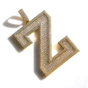 Authentic The Alchemical Moissanite 3Ct Lucky Z Gold Pendant