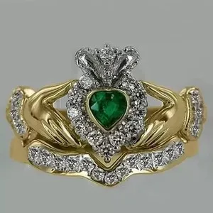 Authentic The Claddagh Seal A Moissanite Vow In Gilded Light
