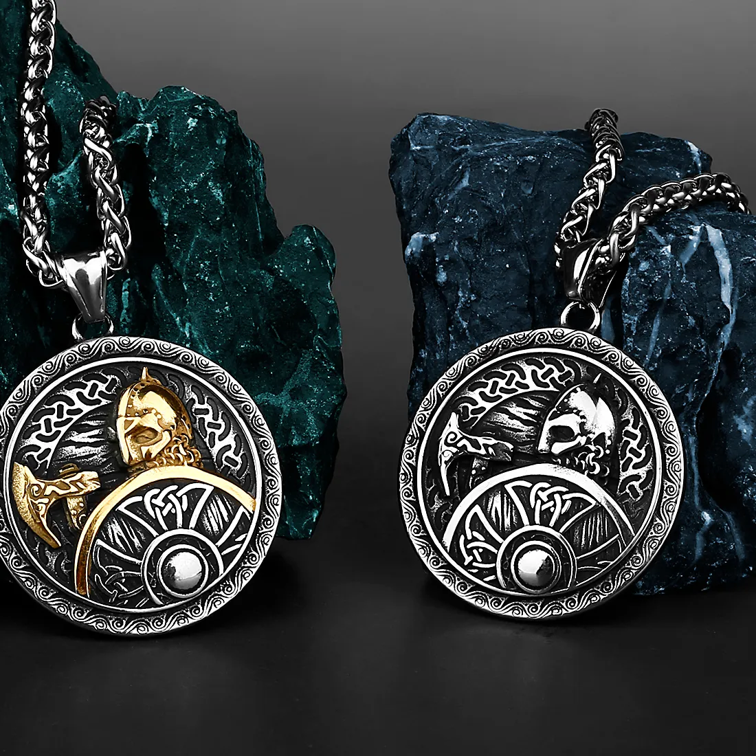 Authentic Odin's Aegis: Viking Axe & Shield Talisman