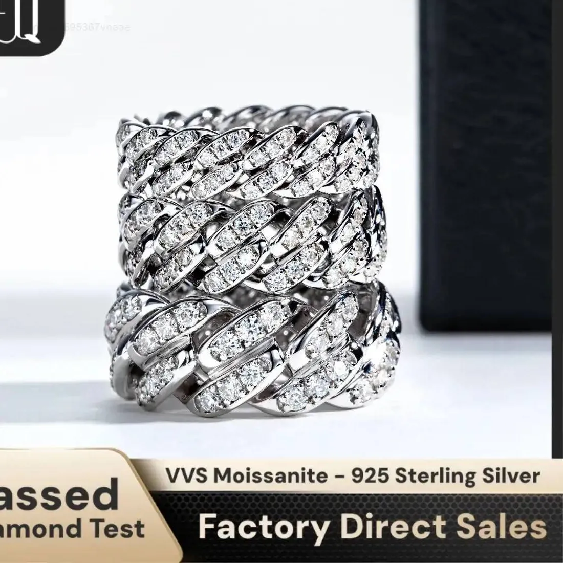 Authentic The Eternal Bond: Celestial Cuban Link Moissanite Talisman