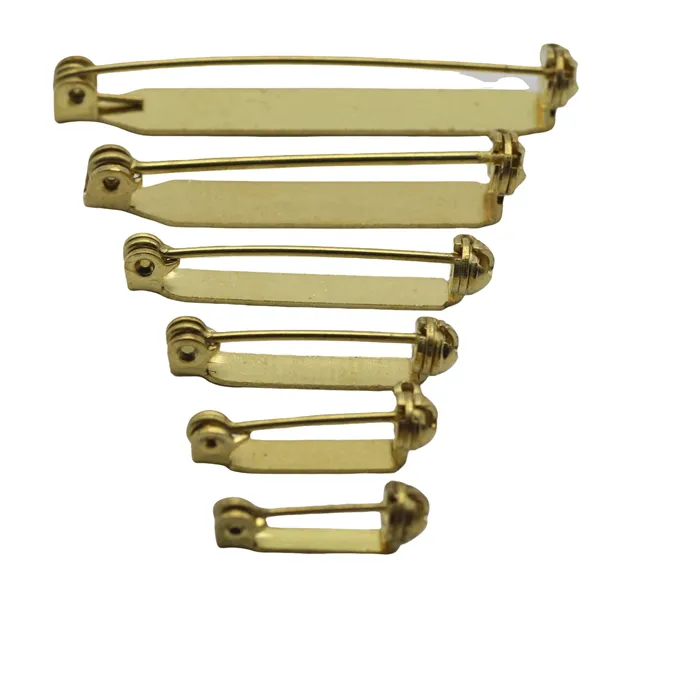 Authentic BoYuTe (100 Pieces/Lot) Raw Brass Safety Pins Brooch Base Hand Made Materials Diy Jewelry Accessories and Components Wholesale