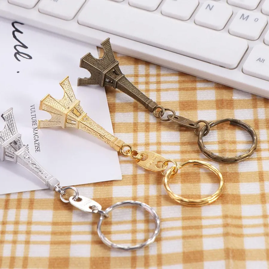 Authentic France Tower Keychain Eiffel Tower Bag Pendant Decoration Paris Keyring Bag Hanging