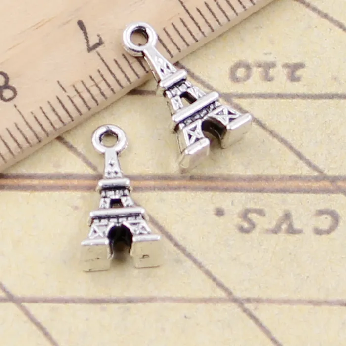 Authentic 20Pcs Charms Eiffel Tower Paris 15X8Mm Tibetan Bronze Silver Color Pendants Antique Jewelry Making Diy Handmade Craft