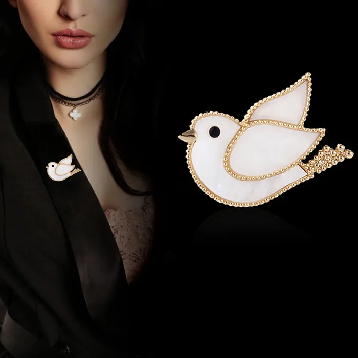 Authentic The Gilded Dove A White Enamel Talisman Of Serene Harmony