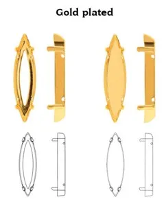 Authentic Superior Primero Fancy Stones Settings Fits To 4200 Navette Crystal All Sizes