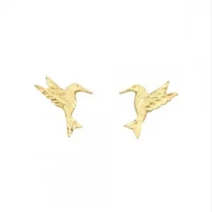 Authentic The Hummingbird Of The Sun 14K Gold- Plated Studs