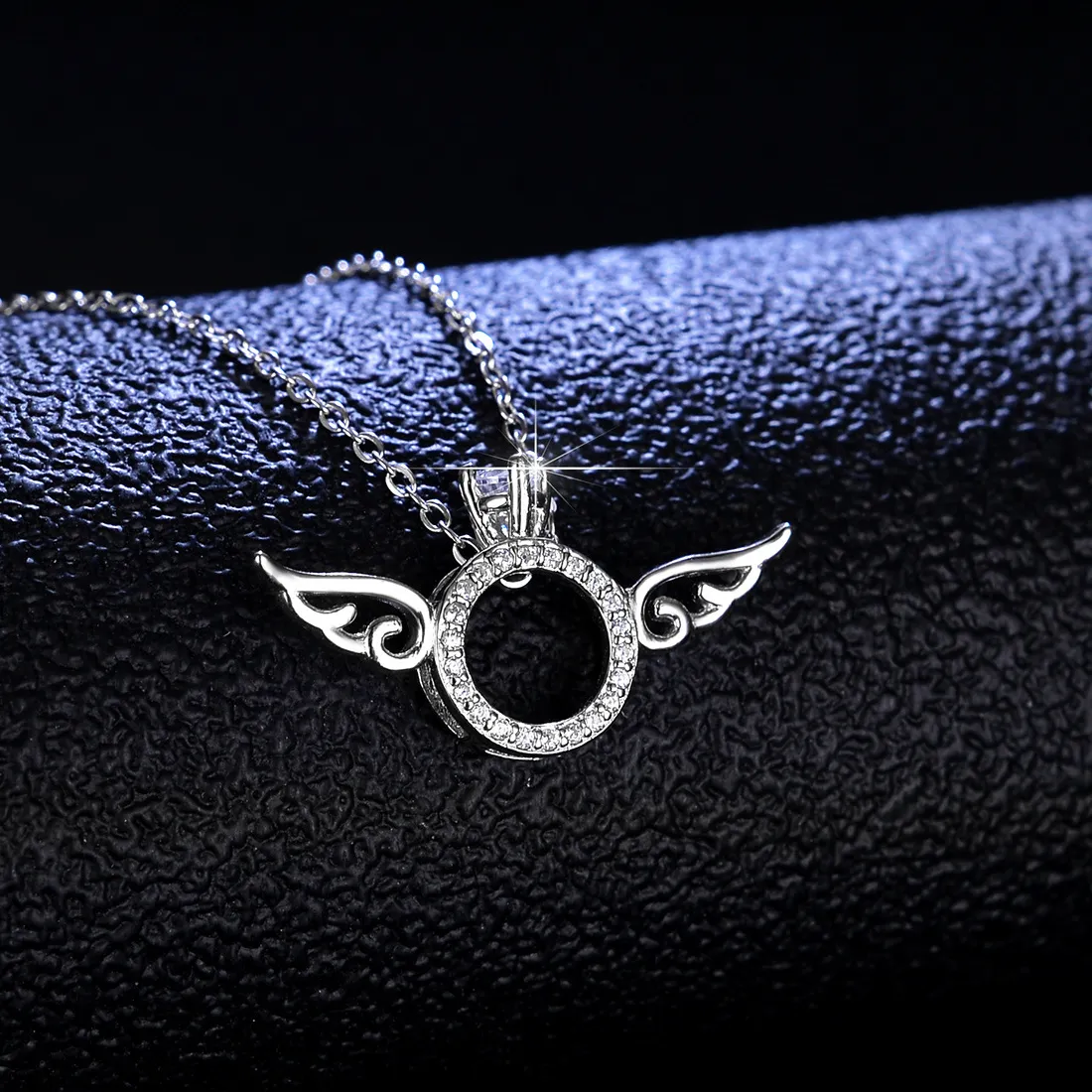 Authentic Lumira Angel Wing Celestial Union - Platinum PT950 and Moissanite Sacred Talisman Set