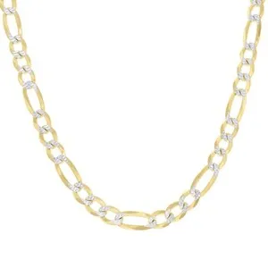Authentic Duality In Gold The 8Mm Flat Figaro Chain Of Balance