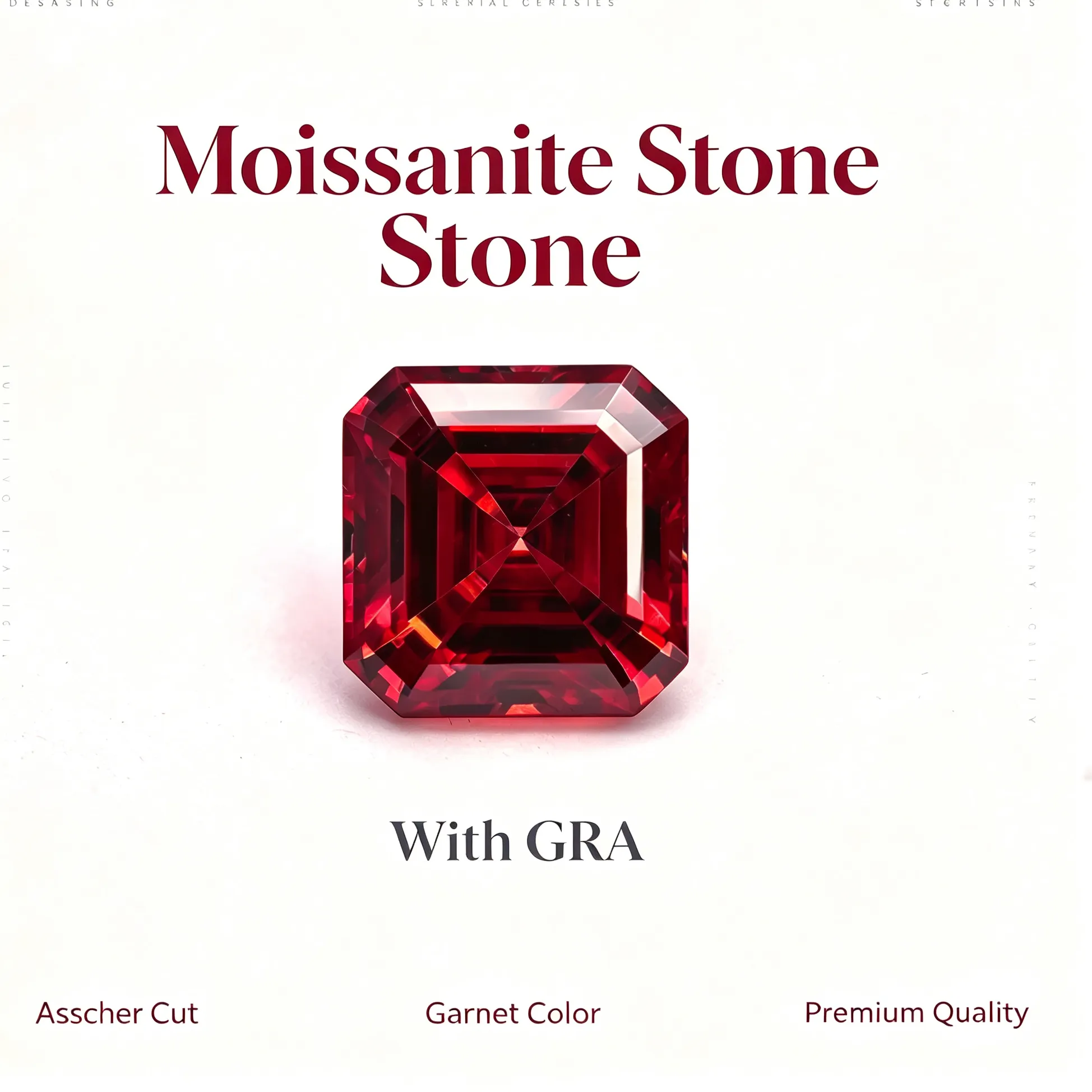 Authentic The Crimson Flame Asscher Moissanite Talisman
