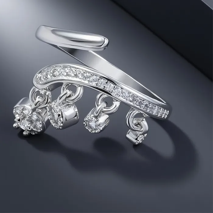 Authentic Round Cut 4Ct 4 Stone Moissanite Ring D Color Vvs1 Lab Created Imitation Diamond Anniversary Ring Fine Jewelry