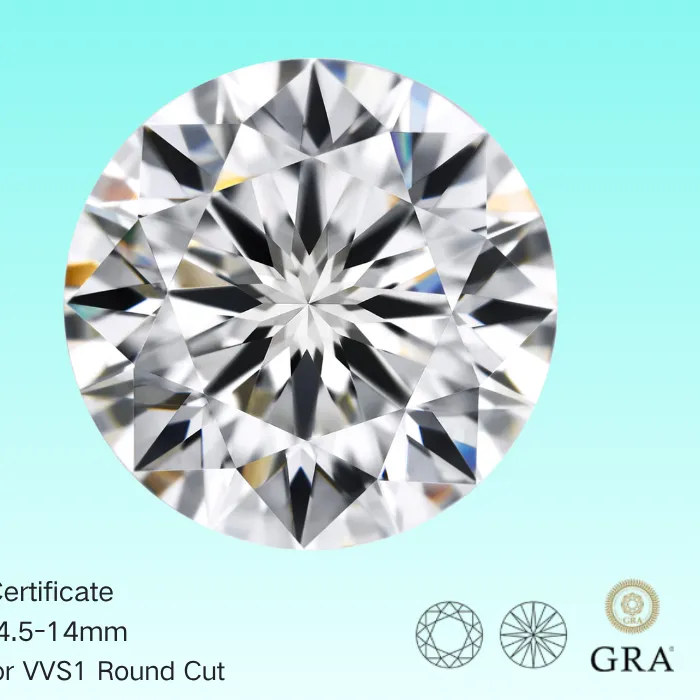 Authentic 100 Real Moissanite Loose Gemstone D Color Vvs1 Round Brilliant Cut 0.4- 10Ct Lab Created Diamond For Fine Jewelry Making Material Stone Certified