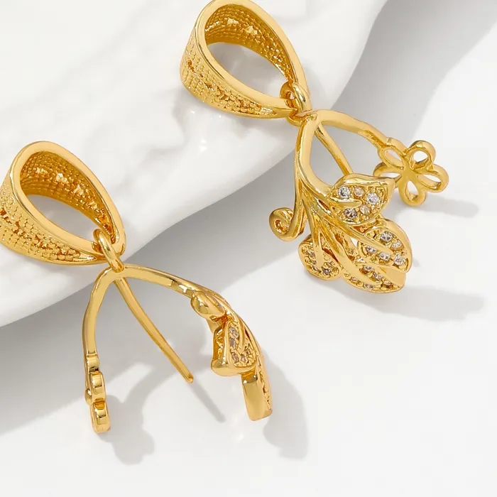 Authentic The Verdant Harvest: Golden Vine Pendant Bail