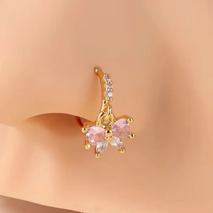 Authentic The Golden Papilionid Whispers A Celestial Non- Piercing Talisman Of Transformation And Grace