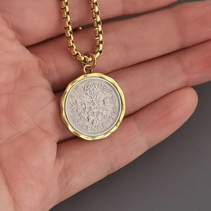 Authentic The Sovereign Fortunes Gold Medallion Necklace