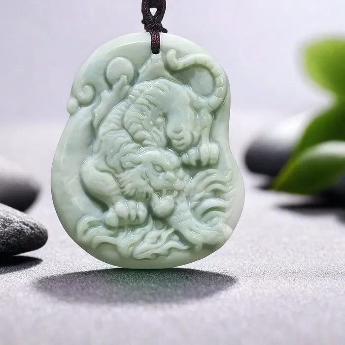 Authentic Emerald Tiger Guardian Amulet