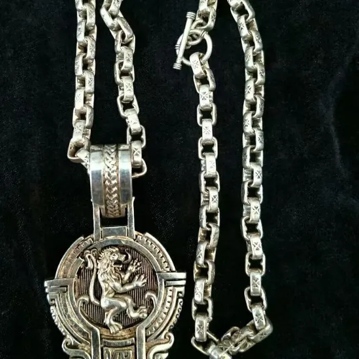 Authentic The Guardian Lion A Tibetan Silver Talisman Of Protection