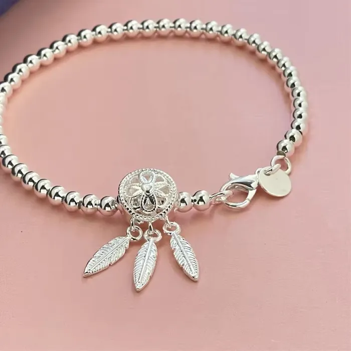 Authentic 925 Sterling Silver Dream Catcher Bracelet Birthday Anniversary Jewelry