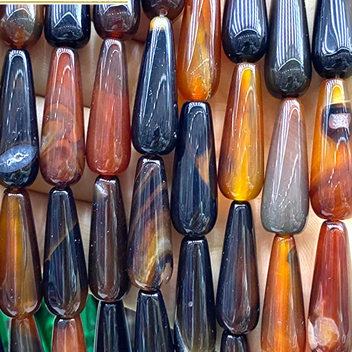 Authentic Water Drop 10X28Mm Natural Stone Dream Agate Loose Spacer Beads For Jewelry Making Diy Earrings Bracelets Charms Accessories