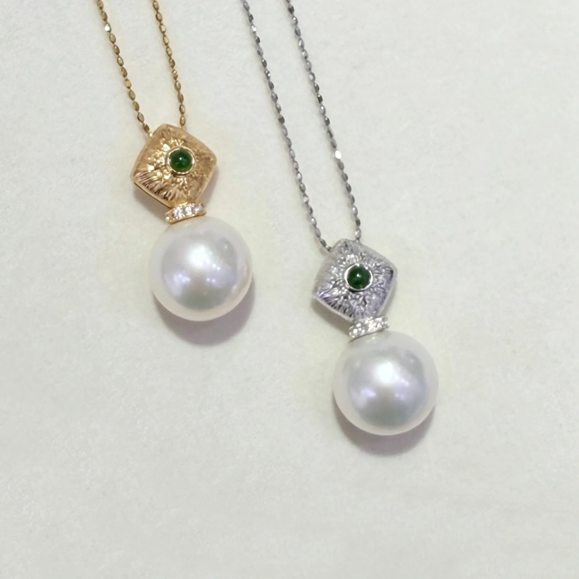 Authentic Elegant Natural Japanese White Pearl Pendant Aaaa 11- 12Mm 18In 925S Sterling Silver Jewelry