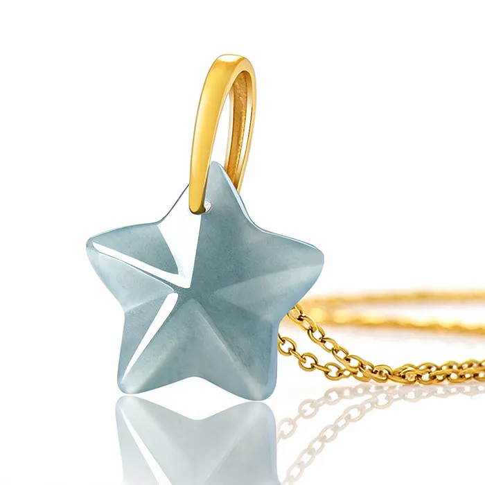 Authentic Celestial Jade Star Talisman In Radiant Gold