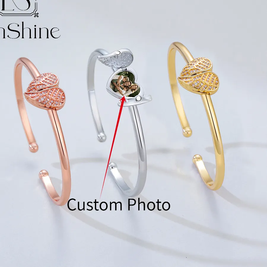 Authentic The Seraphic Memory Personalized Angel Wing Heart Talisman Bracelet