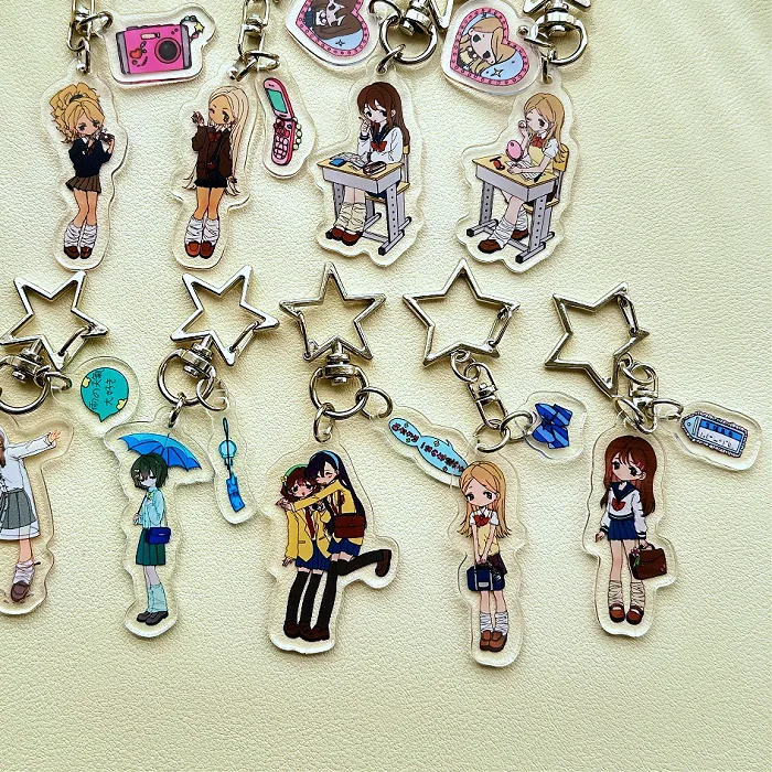 Authentic Personalized Custom Image Acrylic Key Chain Customized Photo Character Keyring Detachable Pendant Clasp Bag Hanging Ornament