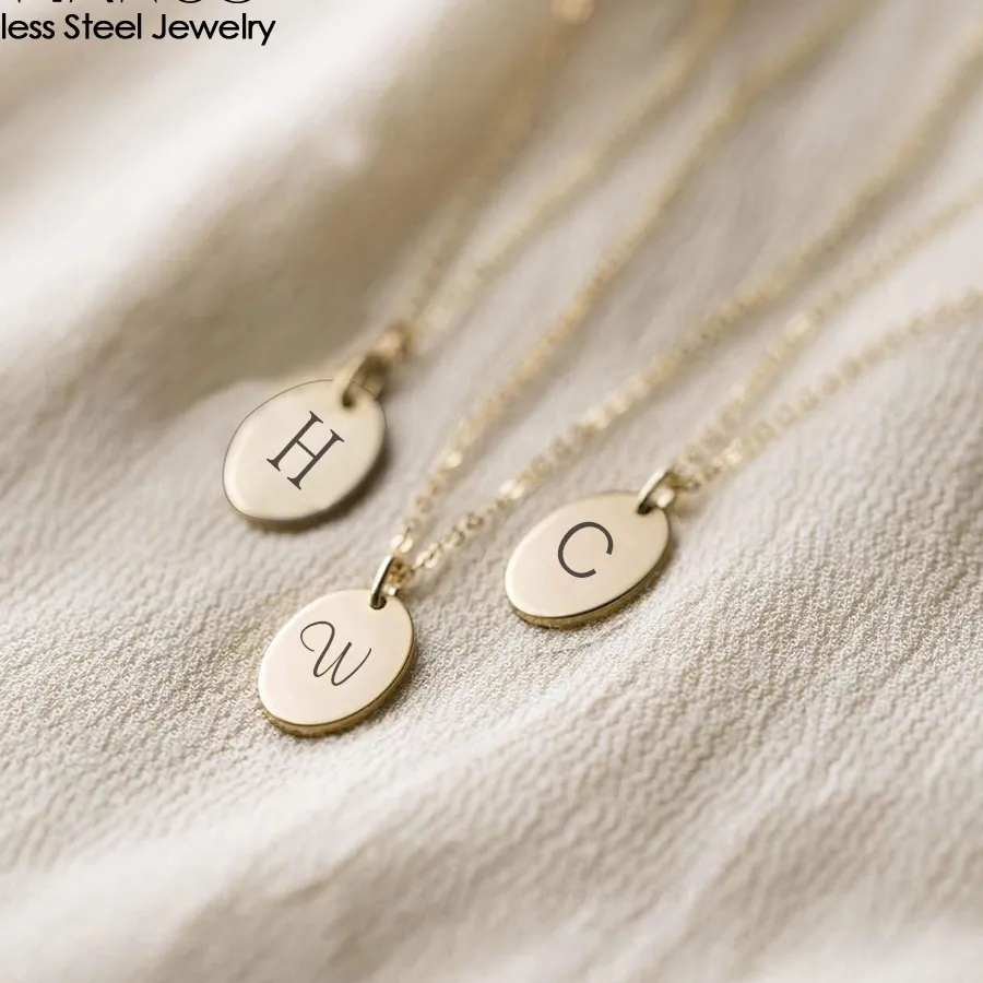 Authentic Emanco Laser Engraved Moon Flower Necklace Accessories Birthday Jewelry Custom Personalized Necklaces