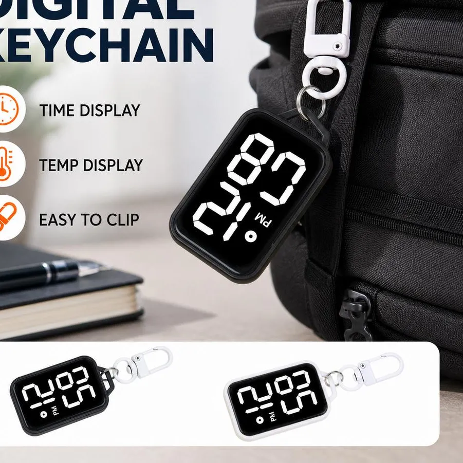 Authentic Celestial Timekeeper Mini Led Keychain Watch