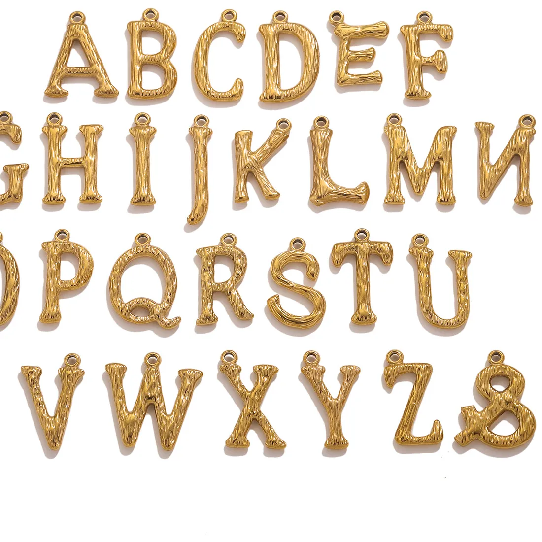 Authentic Alphabet Charms 20 Handcrafted 18K Gold- Plated Talismans For Personal Intention