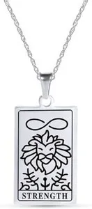 Authentic The Arcana Of Inner Mastery Strength Tarot Talisman In Radiant Gold- Plated Sterling Silver