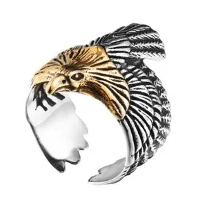 Authentic The Sovereign Sentinel Gold- Plated Eagle Talisman Ring