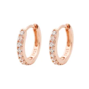 Authentic Radiant Dawn Rose Gold Huggie Hoops