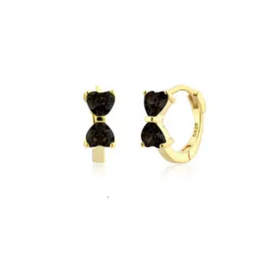Authentic The Golden Ribbon Of Eternal Grace Huggie Hoops
