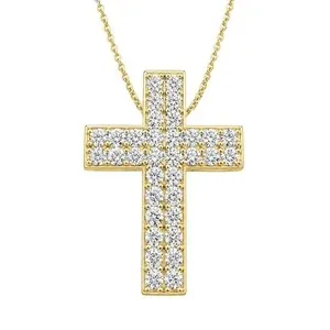 Authentic Radiant Faith Cross Talisman In Sterling Silver And Radiant Gold Finish