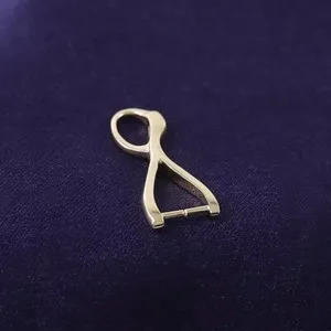Authentic The Golden Gate 18K Gold Plated Sterling Silver Pinch Bail Talisman