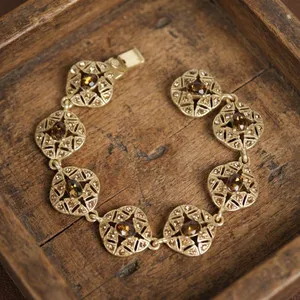 Authentic Gilded Sunray Amber Talisman Bracelet