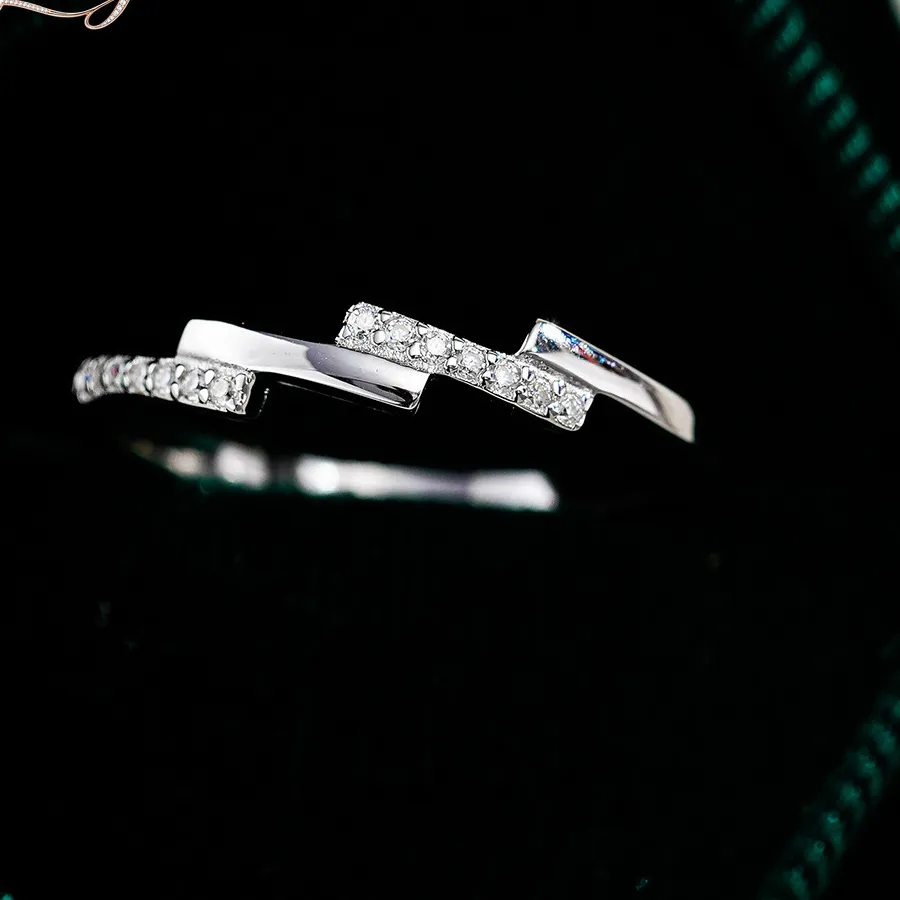 Authentic Astral Resonance Moissanite Ring - Platinum PT950 Asymmetrical Stellar Talisman