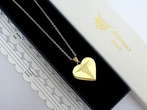 Authentic Celestial Heart Of Protection Gold Plated Sos Pendant