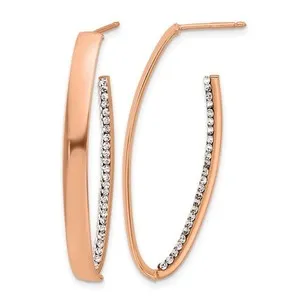 Authentic Radiant Equilibrium J- Hoop Talisman In 14K Gold And Rose Gold Radiance