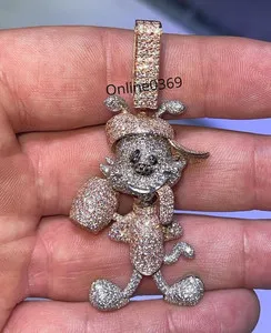 Authentic Celestial Spark The Moissanite Unique Character Pendant In Radiant Rose Gold Over Silver