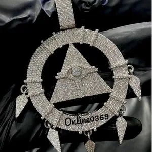 Authentic The Luminescent Truth Radiant Moissanite Astral Pendant In White Gold- Plated Silver