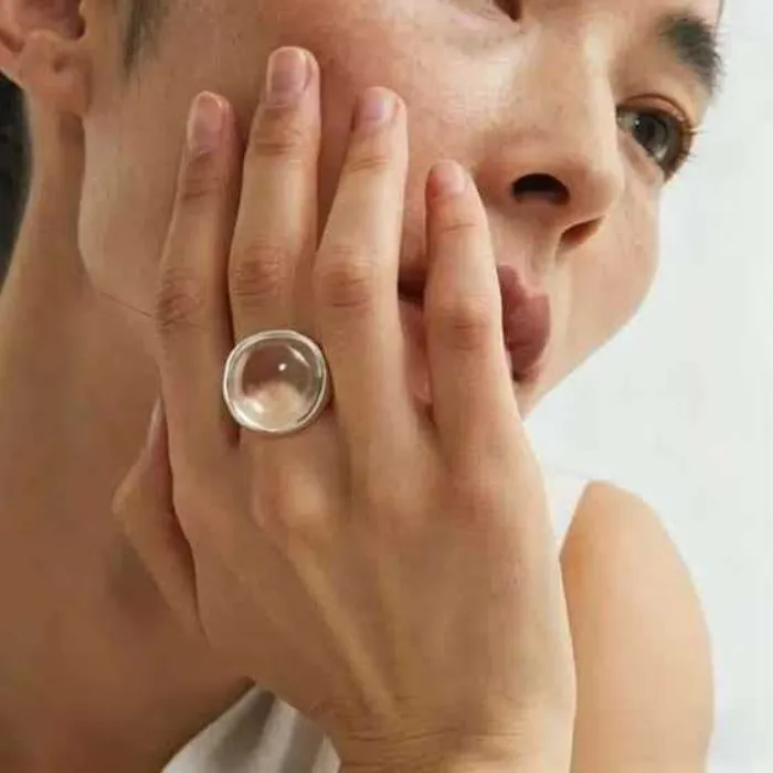 Authentic The Prismatic Vessel Transparent Glass Sigil Ring