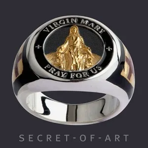 Authentic The Marian Veil A 925 Silver & 18K Gold Talisman Of Divine Maternal Grace