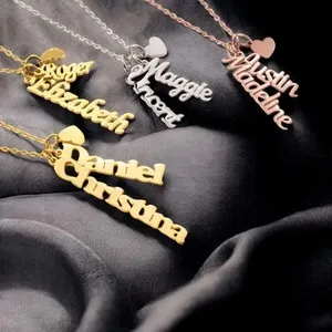 Authentic Custom Dangle Name & Heart Necklace