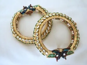 Authentic The Peacock's Gaze Kundan Enamel Talisman Of Royal Protection