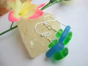 Authentic Pink Floral Dangle Earrings, Unique Flower Jewelry, Bridal Earrings