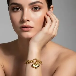 Authentic Heart Of Gold 18K Enchanted Love Chain