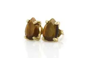 Authentic Tiger Eye Gold Plated Amulet Of Focus