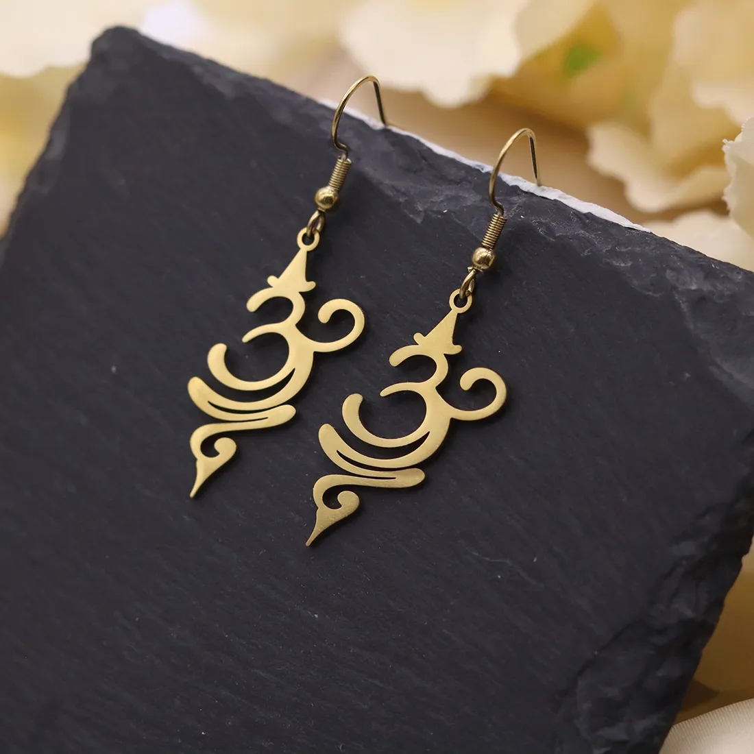 Authentic Sacred Sound Resonance Om Dangle Earrings